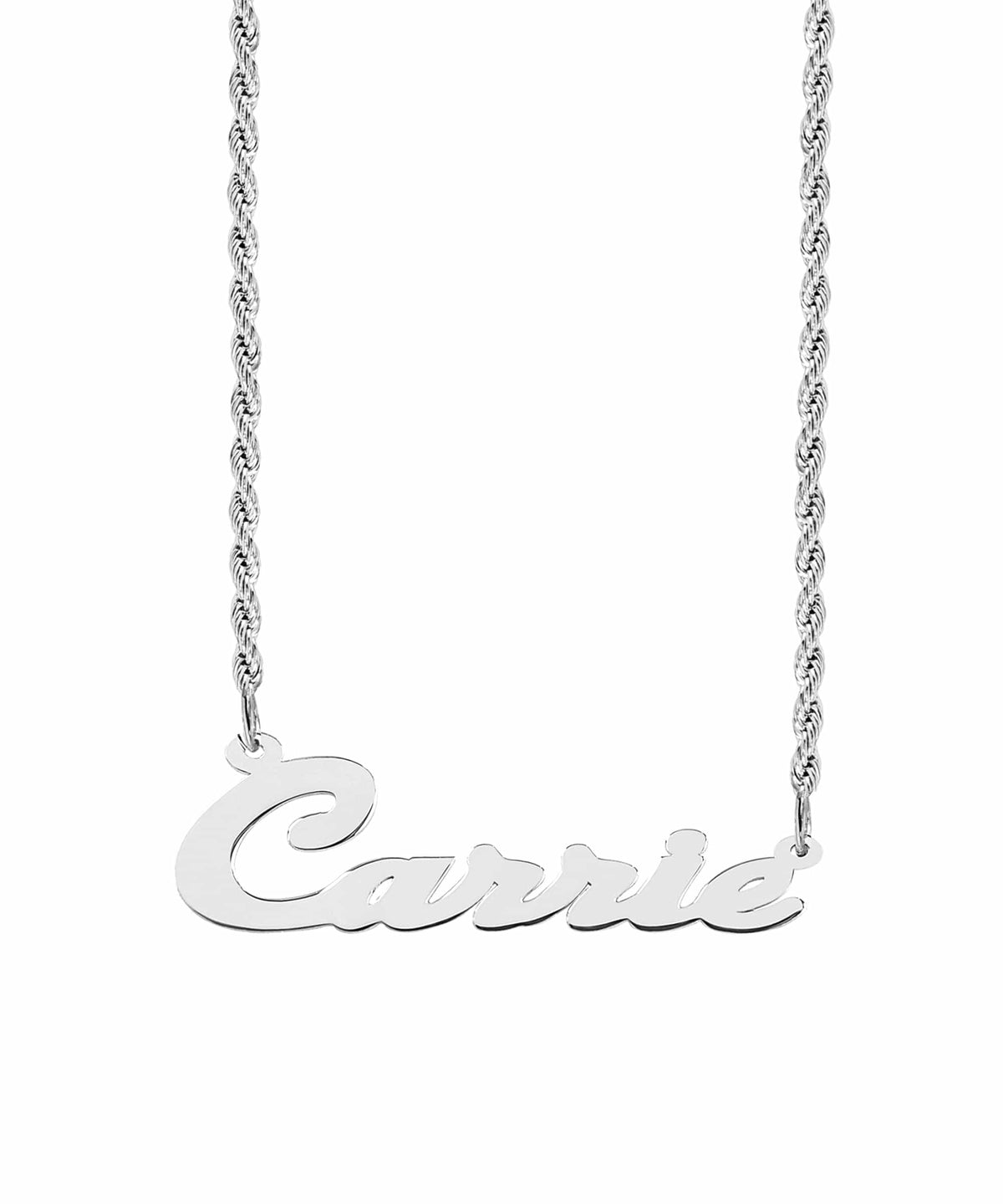 Personalized Script Nameplate Necklace &quot;Carrie&quot;