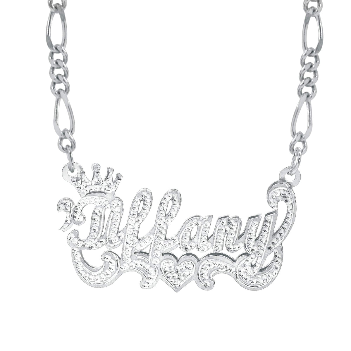 Personalized Crown Double Plated Name Necklace &quot;Savannah&quot;