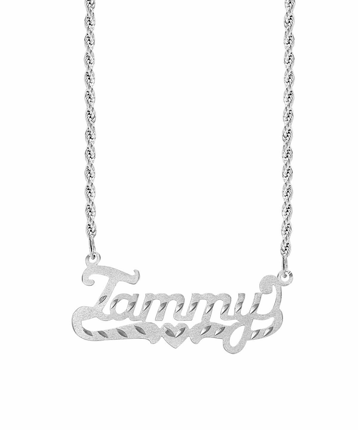 Personalized Name necklace with Diamond Cut &quot;Tammy&quot;