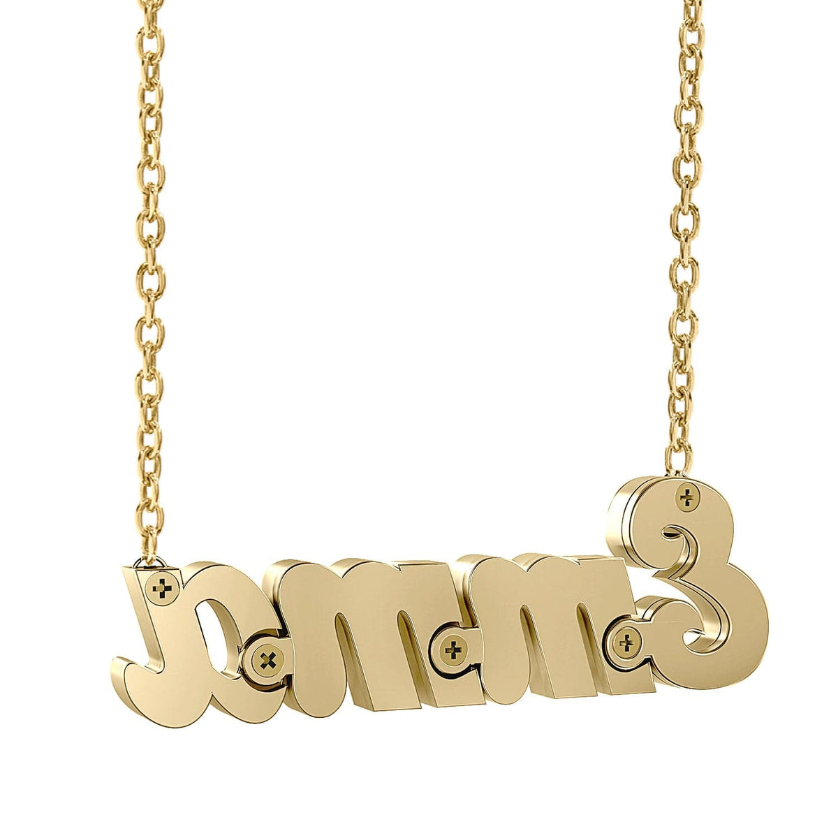 Personalized Screw Name Necklace