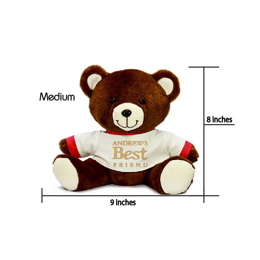 3 Bears White and Red Shirt / Medium 3 Plush Teddy Bears With Option to Personalize
