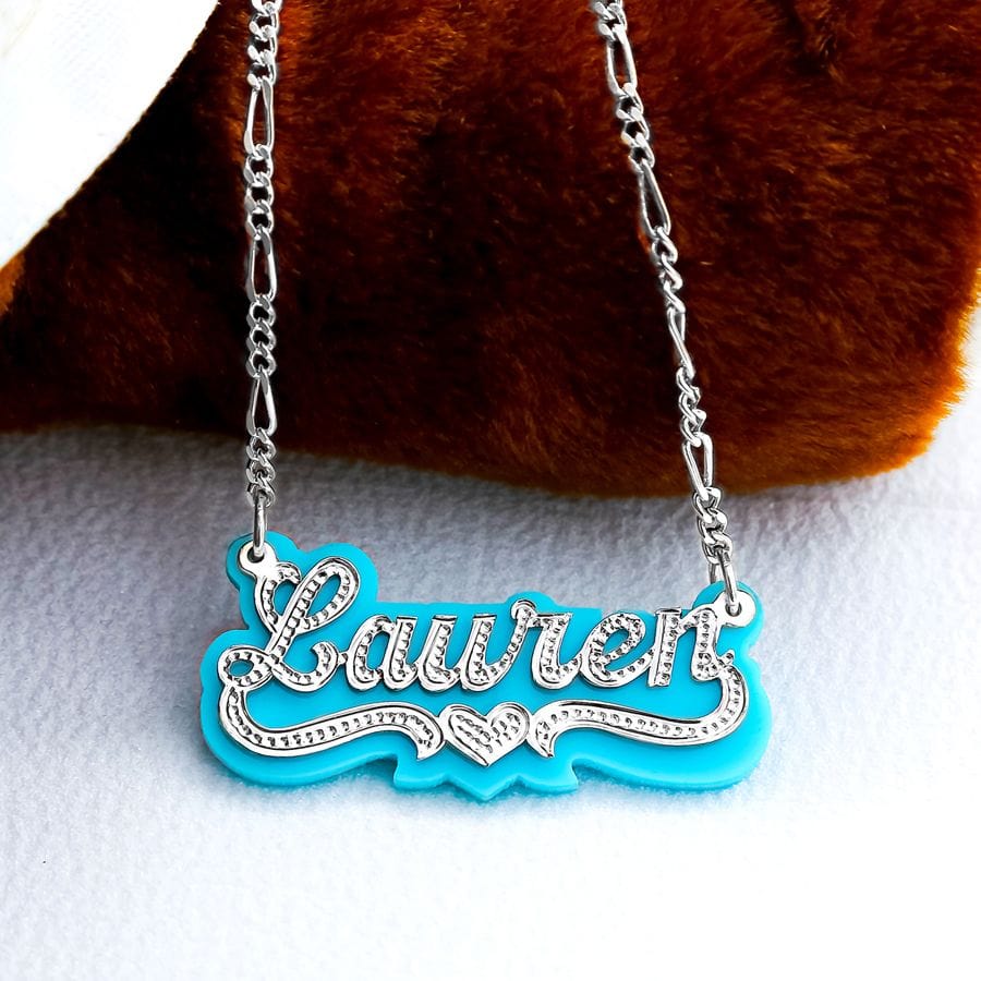 Beaded Name Necklace with Acrylic