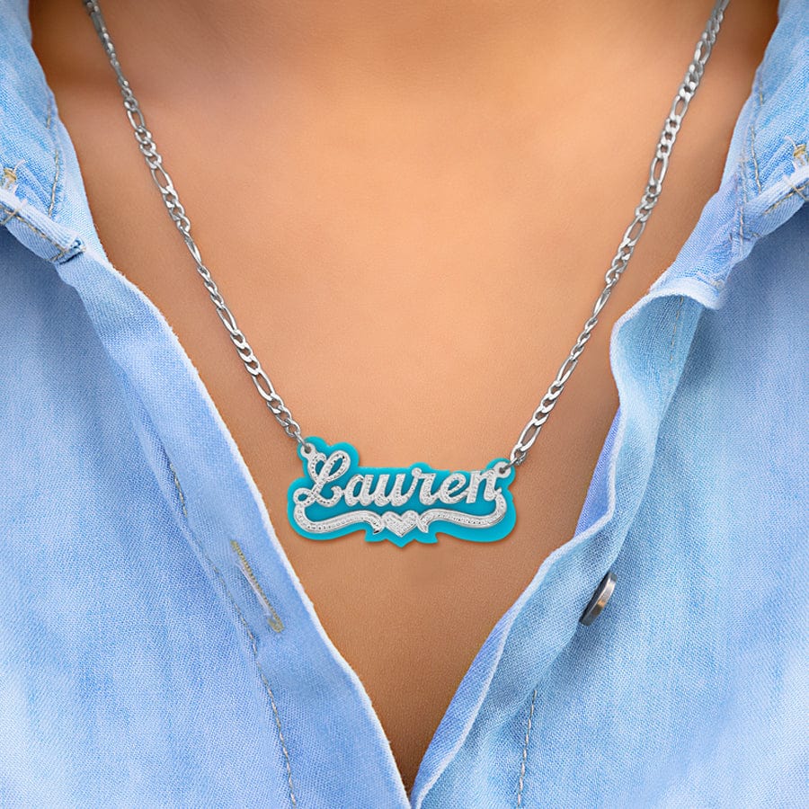 Beaded Name Necklace with Acrylic