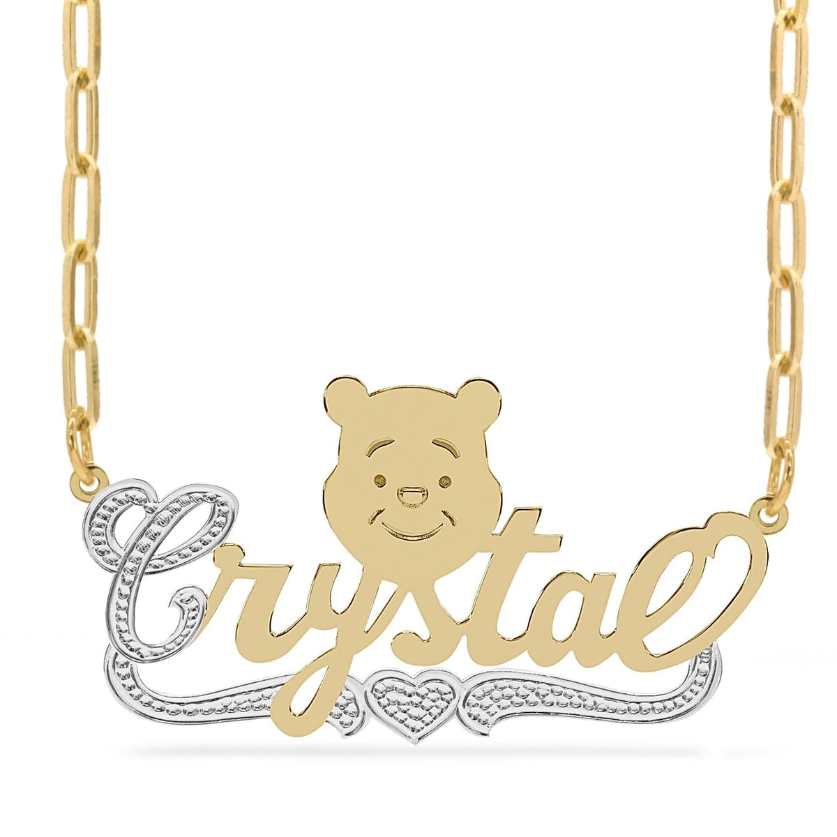 Cartoon Nameplate Necklace &quot;Crystal&quot;