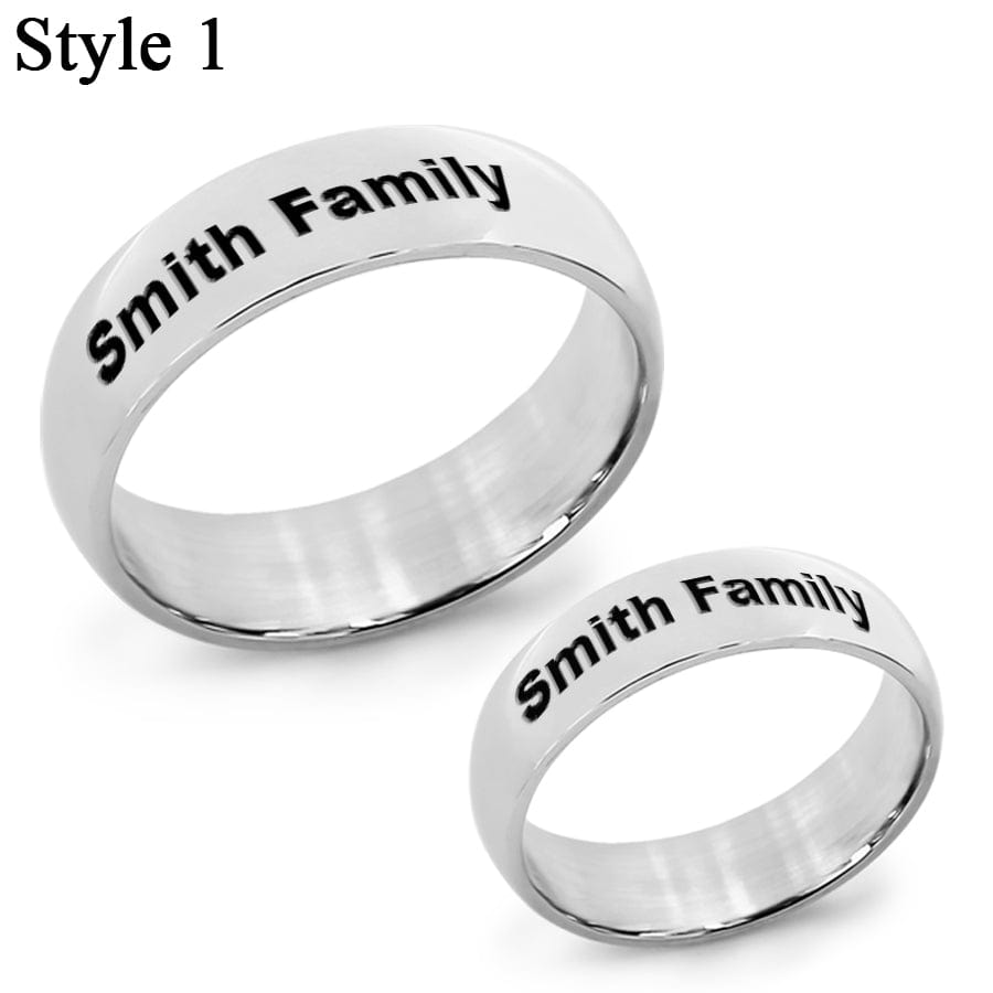 1 Pair / Style 1 Family Rings of your Choice!