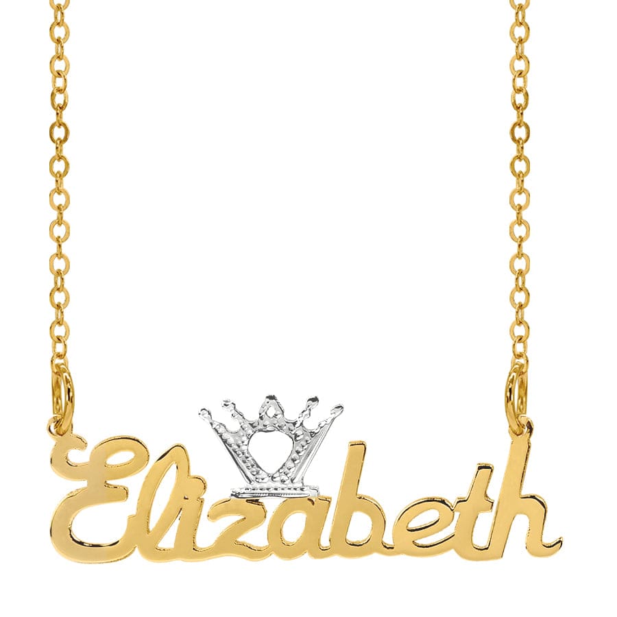 Gold Plated / Rhodium Personalized Crown Name Plate