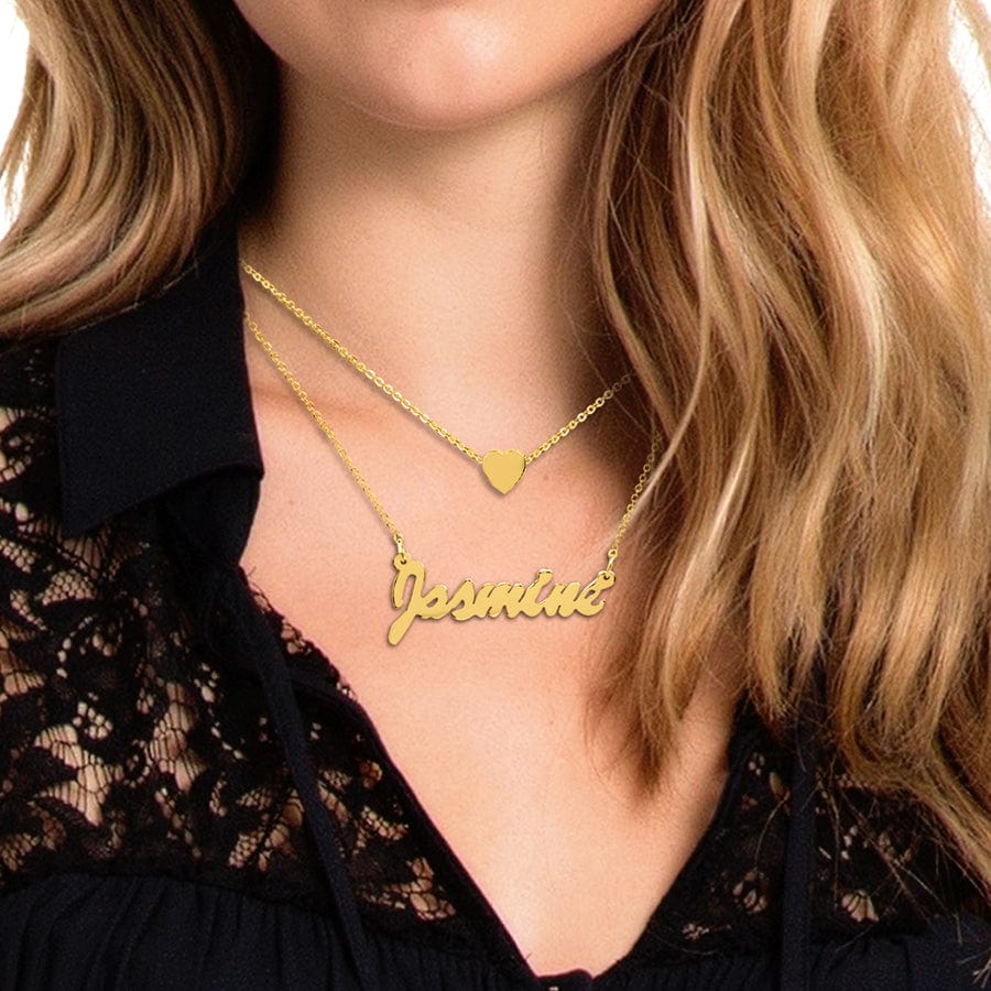 Gold Plated / Link Chain Layered Jasmine Necklace