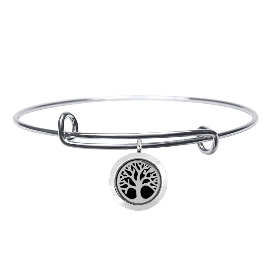 None / Essential Oil Diffuser Family Tree Locket / Adjustable Bangle Aromatherapy Essential Oil Diffuser Adjustable Bangle