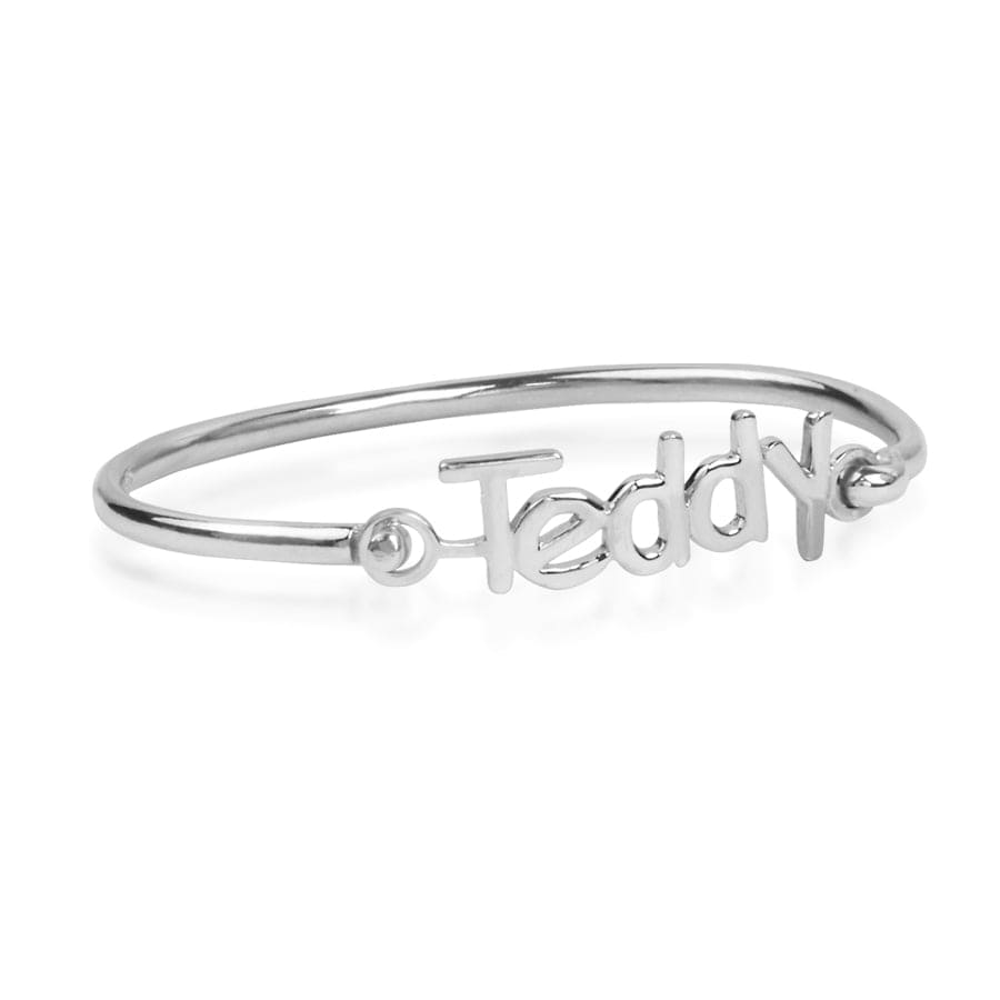 Silver Plated / 4 Personalized Baby Name Bangle Bracelet
