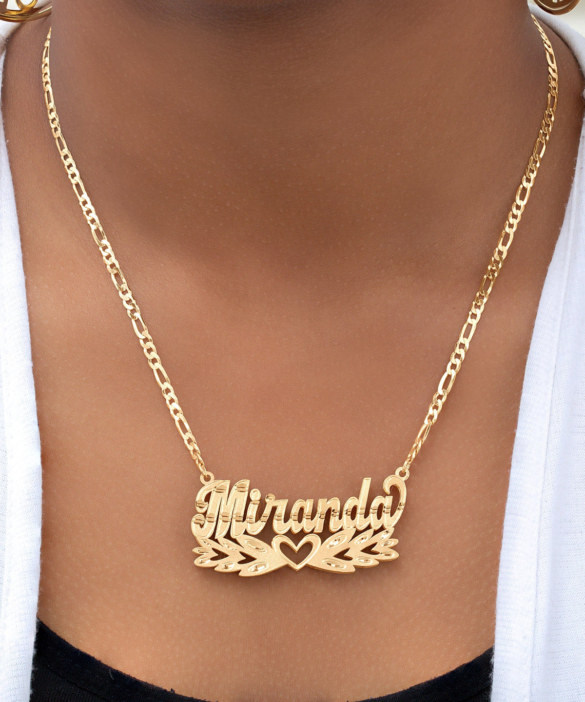 Double-plated Script Name Necklace