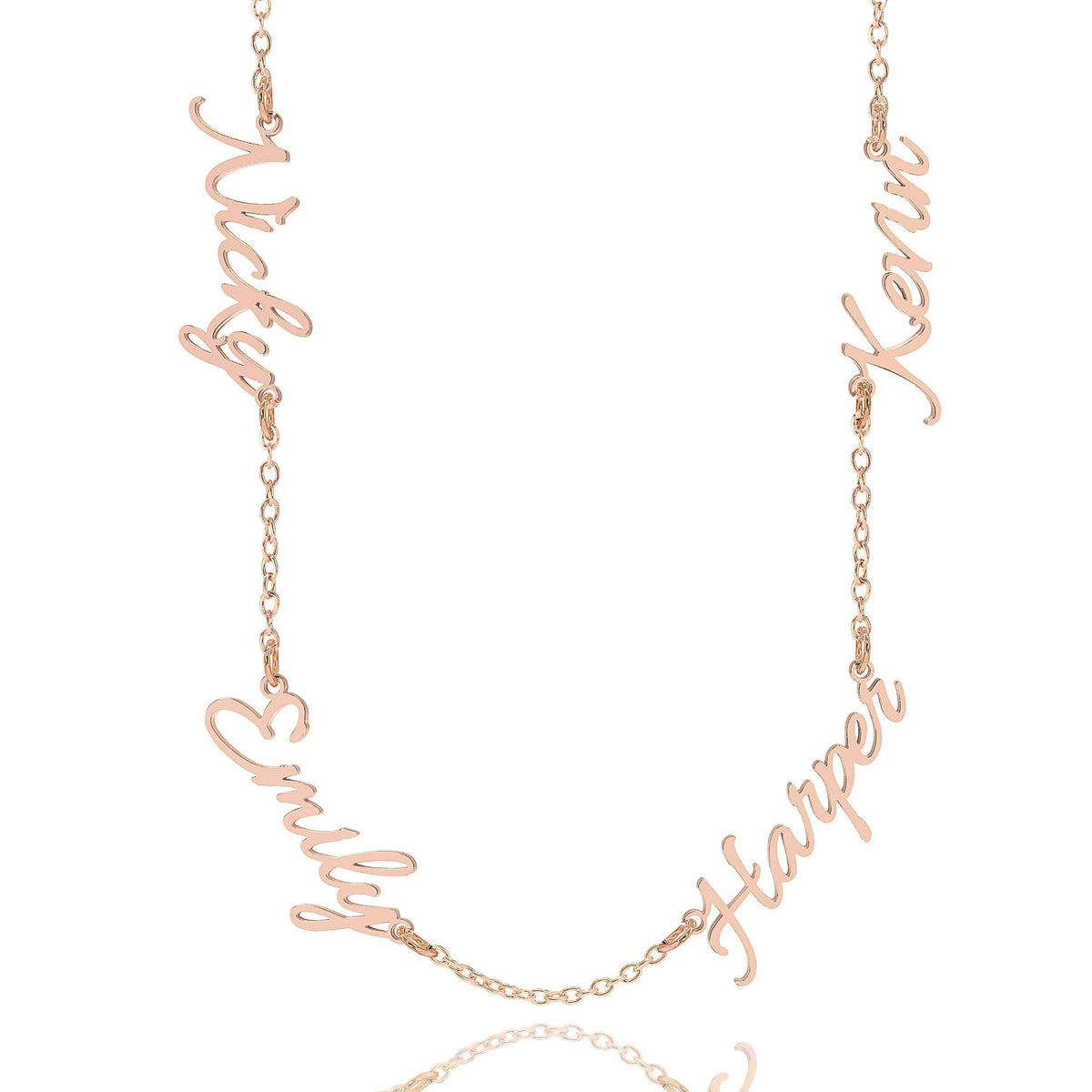 Personalized Multiple Names Single Nameplate Necklace