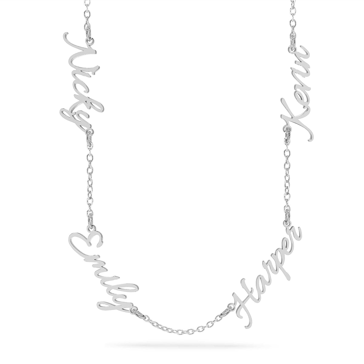 Personalized Multiple Names Single Nameplate Necklace
