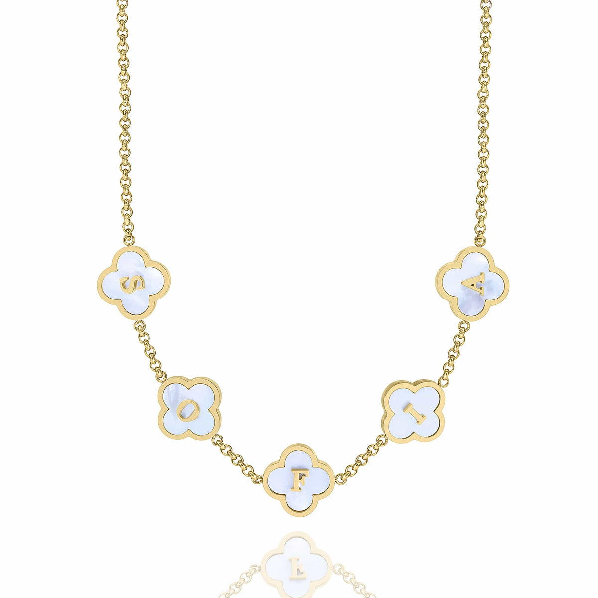 Personalized Clover Necklace