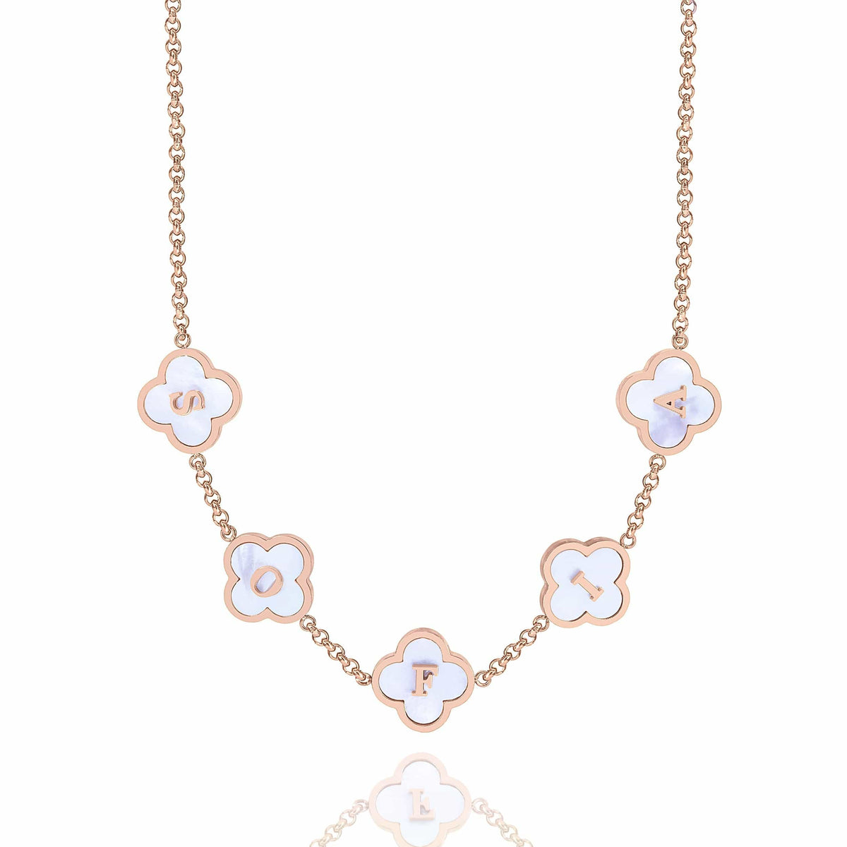 Personalized Clover Necklace