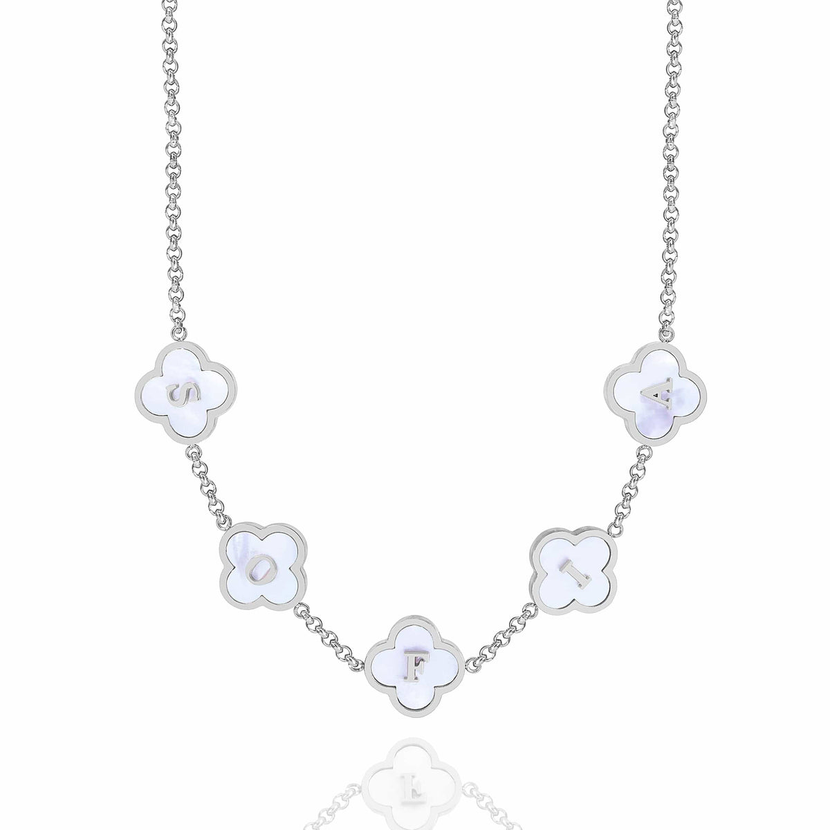 Personalized Clover Necklace