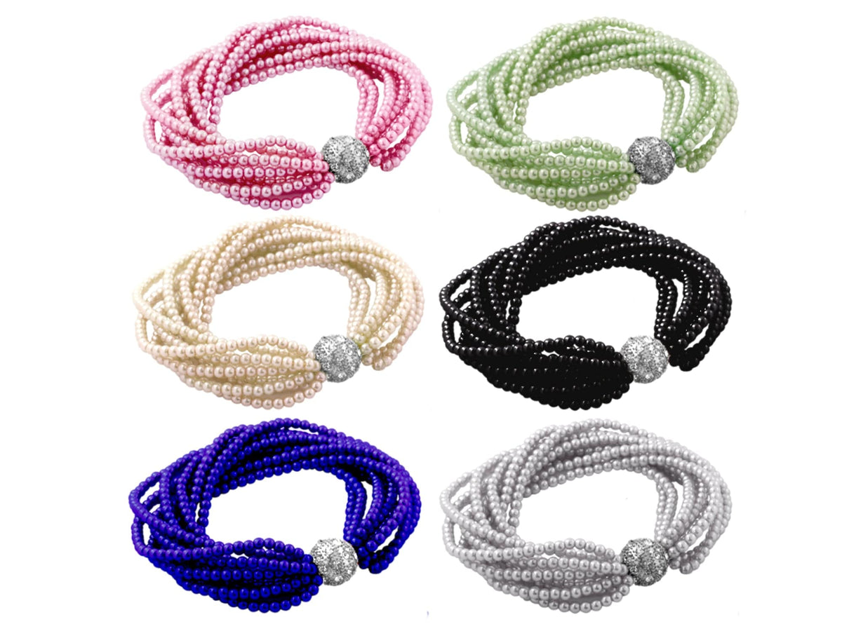 Colourful 3 Pearls Bracelets