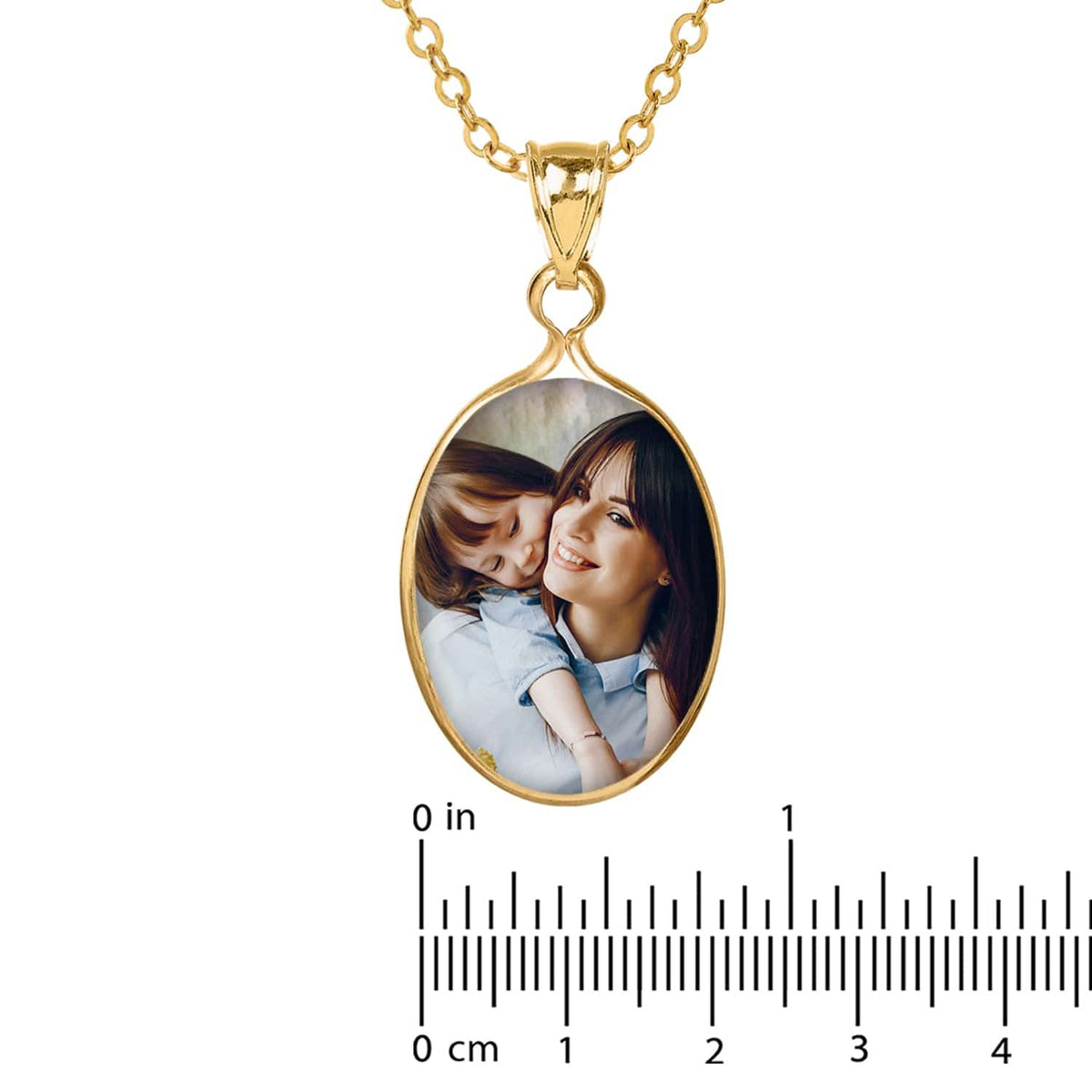 Mother of Pearl Oval Shaped Photo Pendant