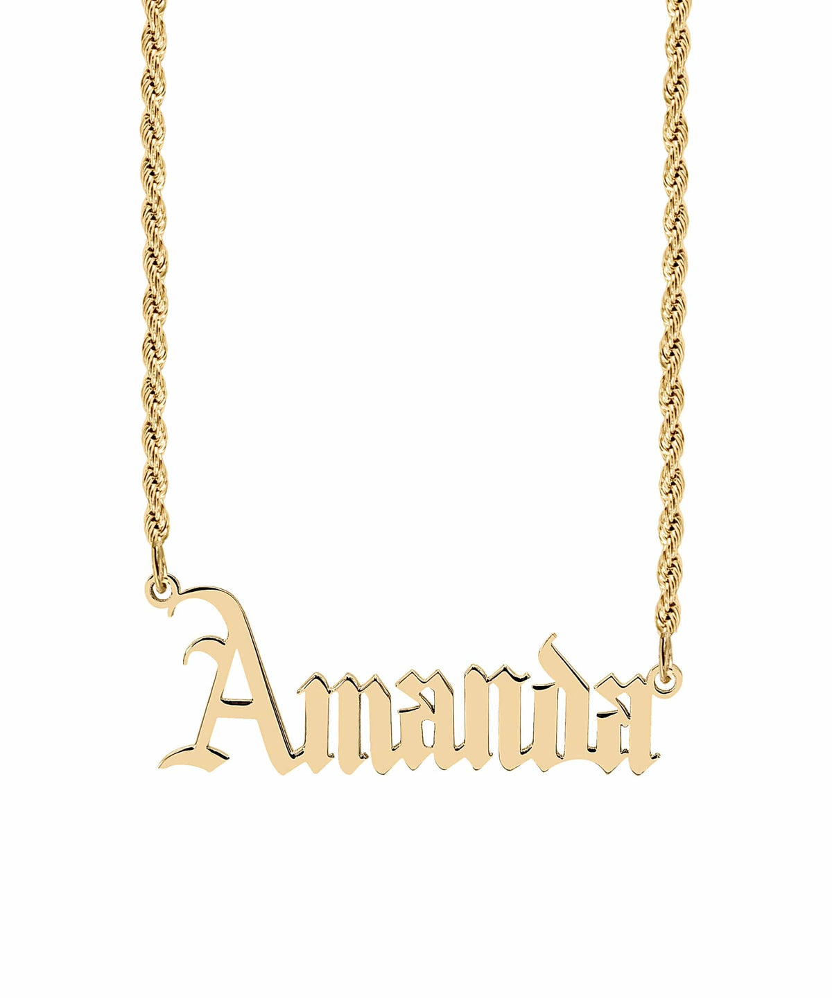 Old English Name Necklace