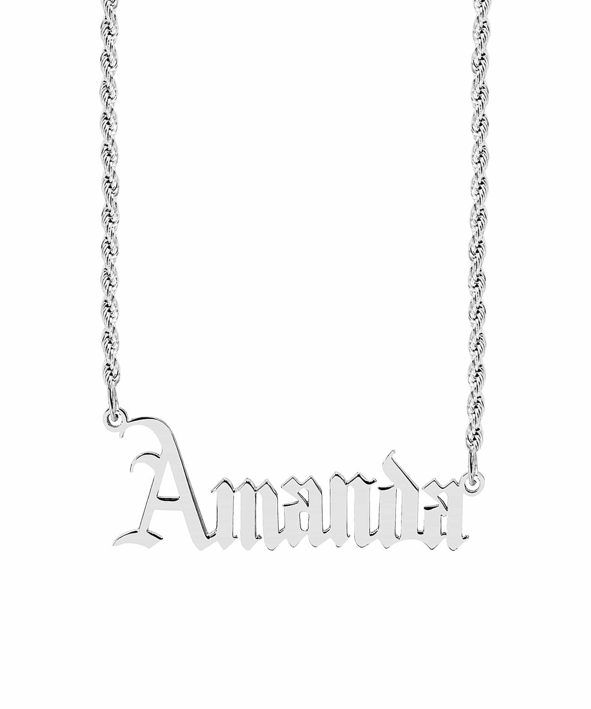 Old English Name Necklace