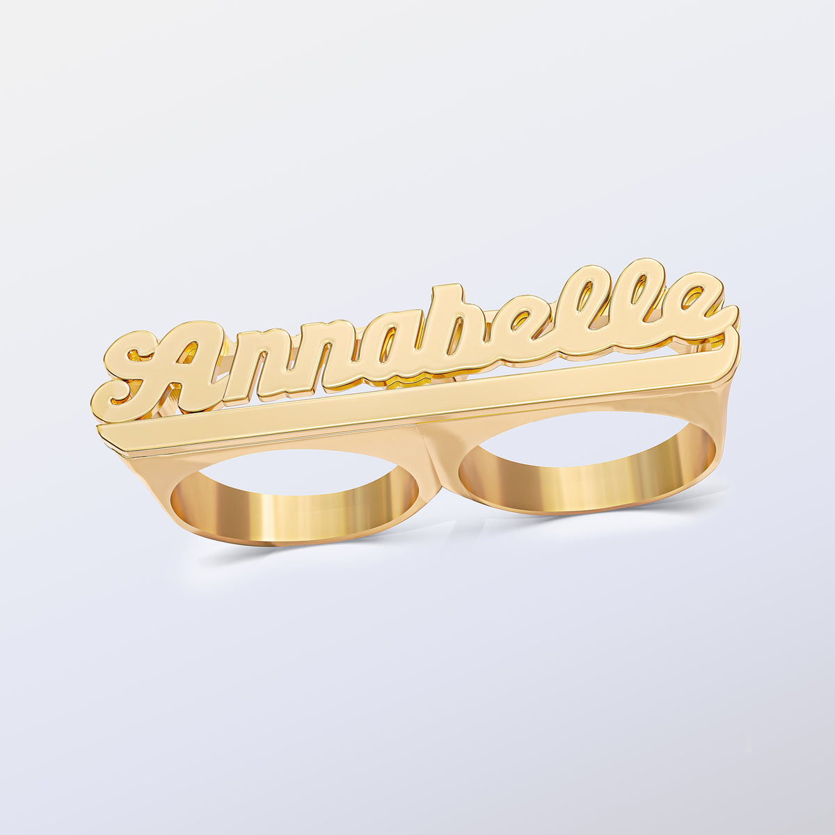 Personalized Two Finger Name Ring