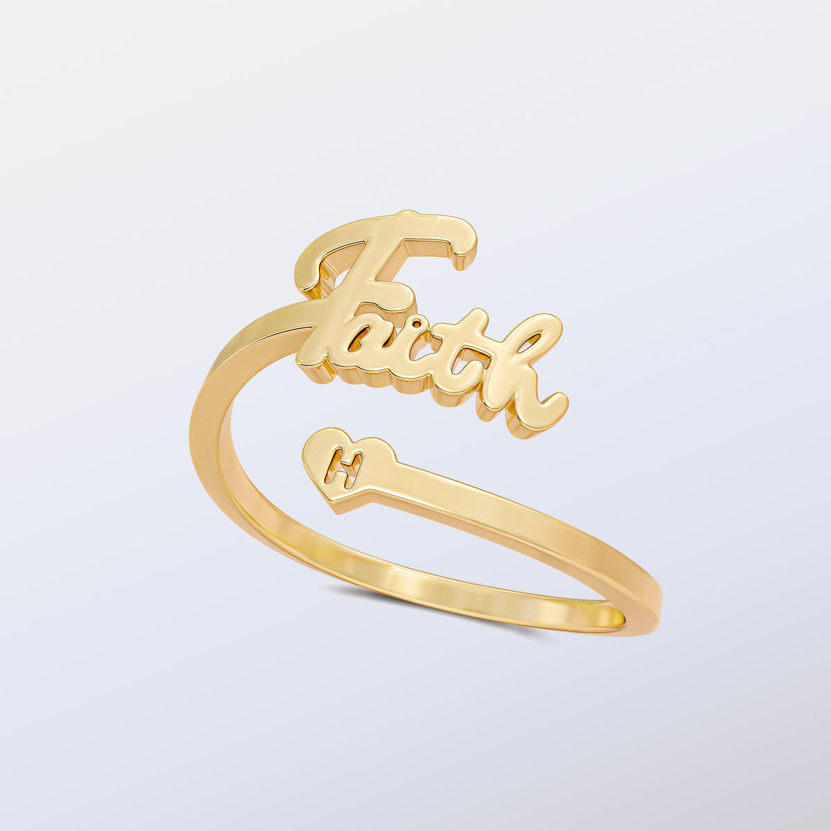 &quot;Blessed&quot; With Initial Adjustable Ring