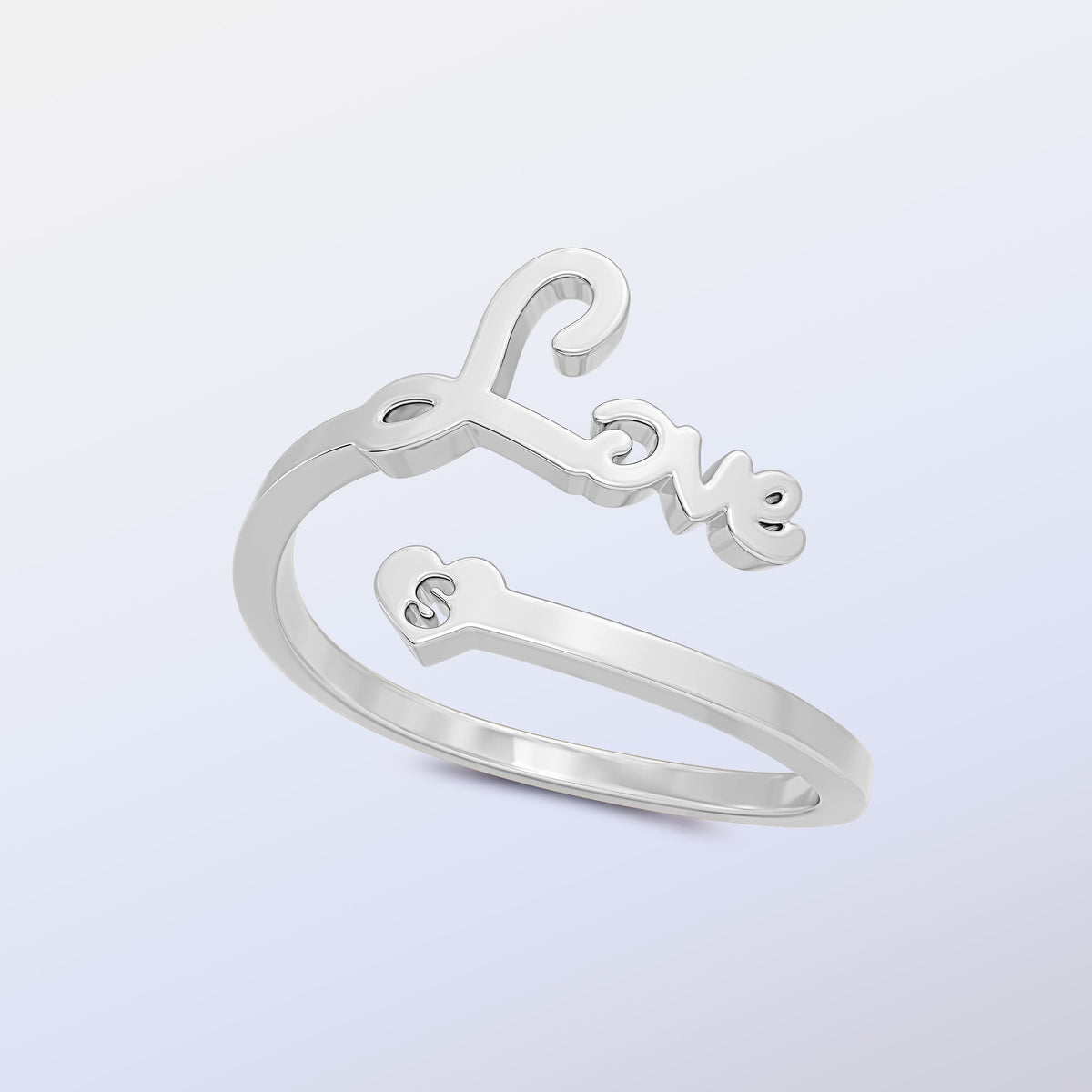 &quot;Blessed&quot; With Initial Adjustable Ring