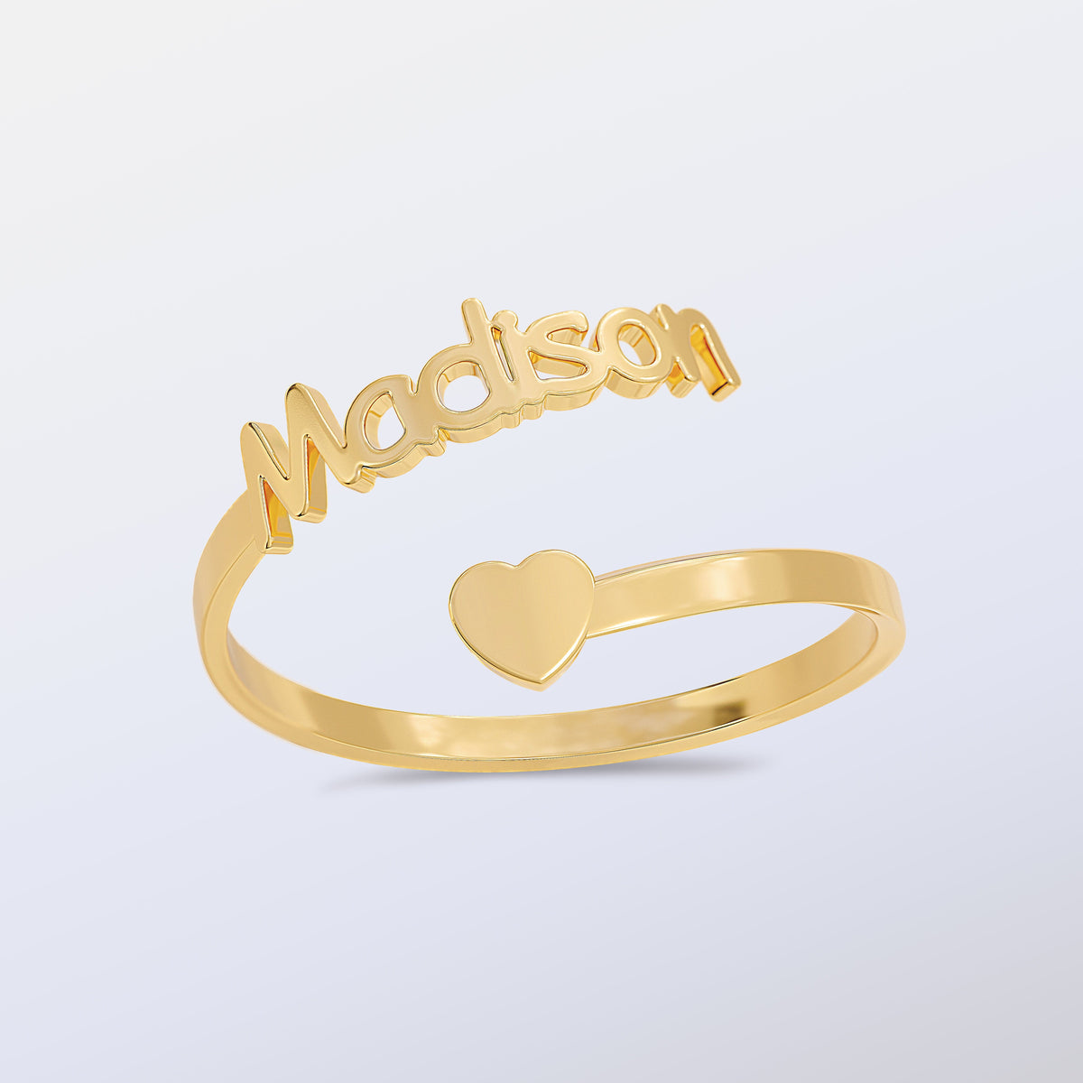 Heart Adjustable Name Ring