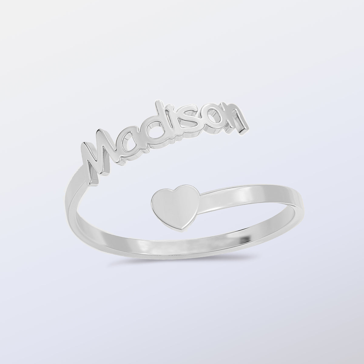 Heart Adjustable Name Ring