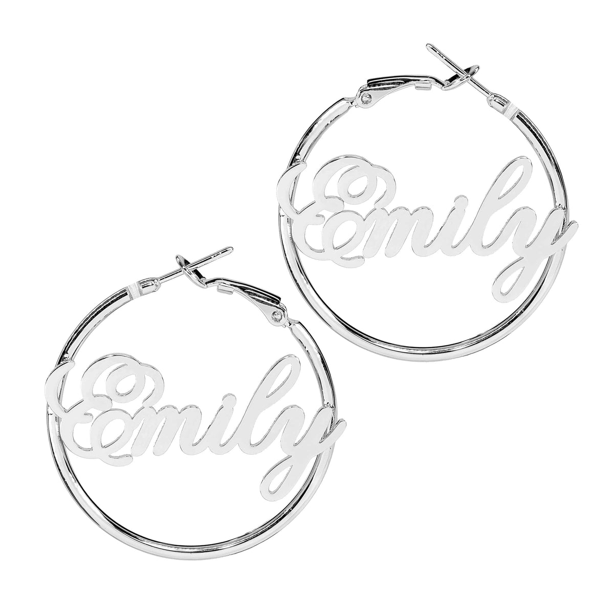 Personalized Classic Hoop Name Earrings