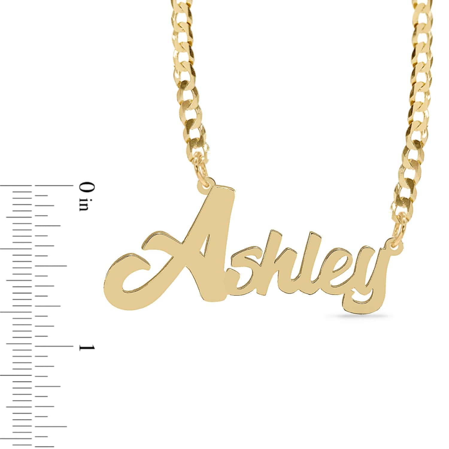 Gold Plated / Cuban Chain Script Name Necklace