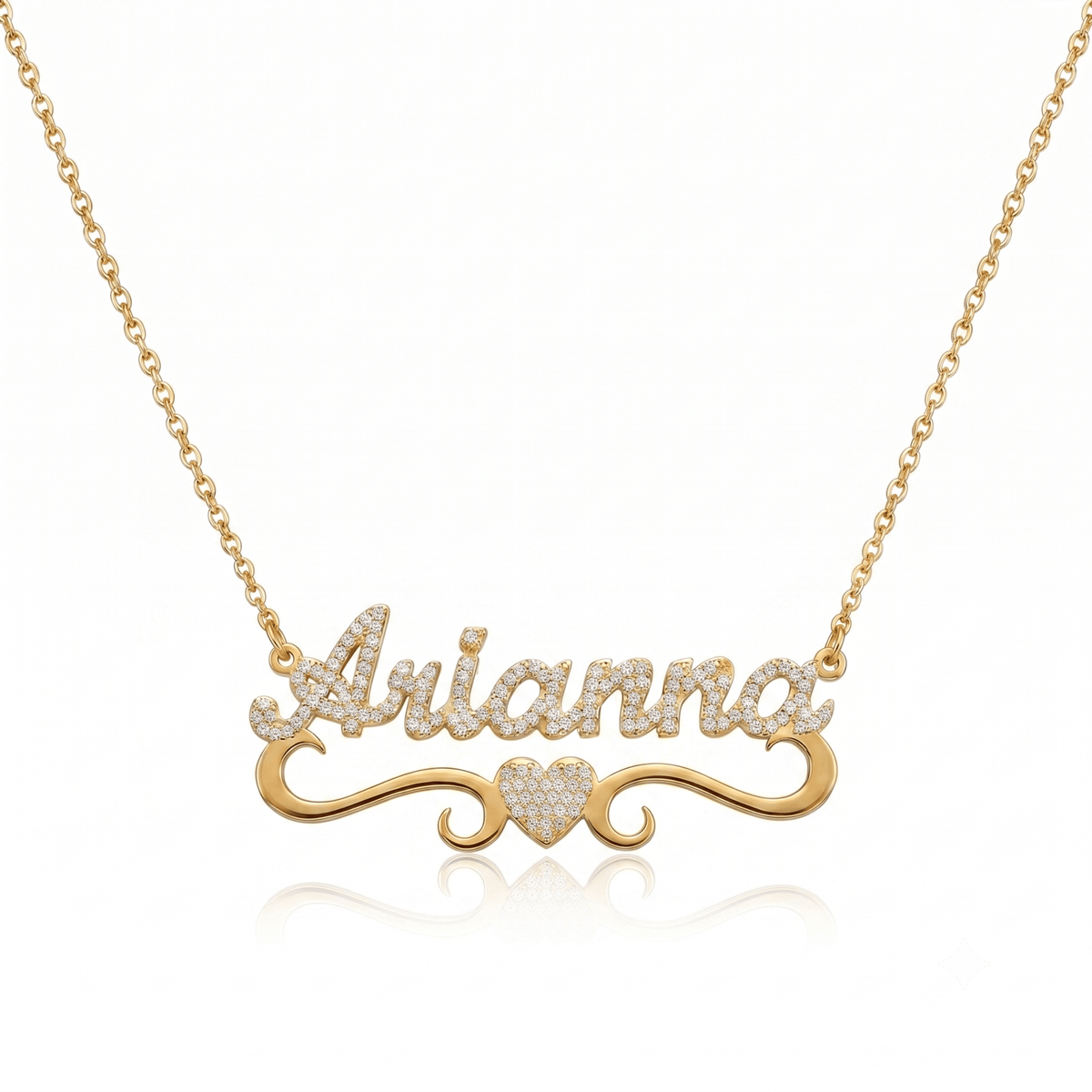 Ice out Personalized Single Name Nameplate Necklace