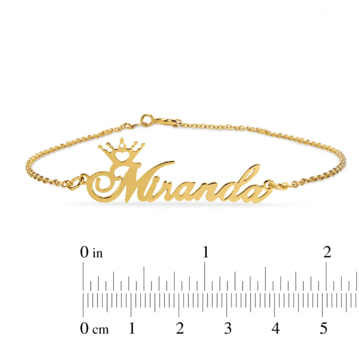 Name Crown Link Bracelet
