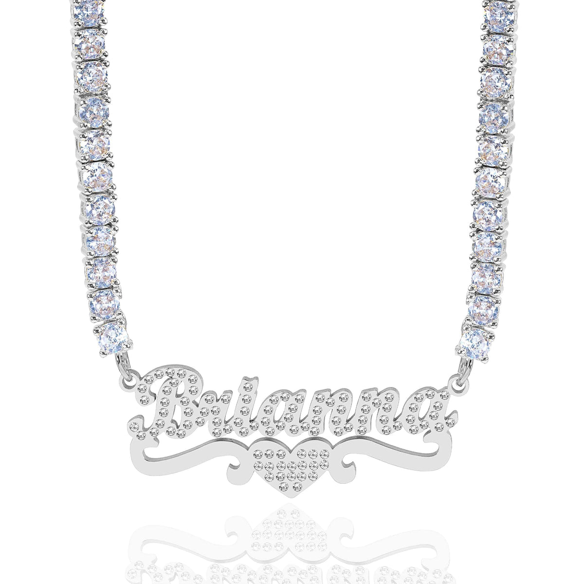 Custom Name Necklace with CZ Zirconia