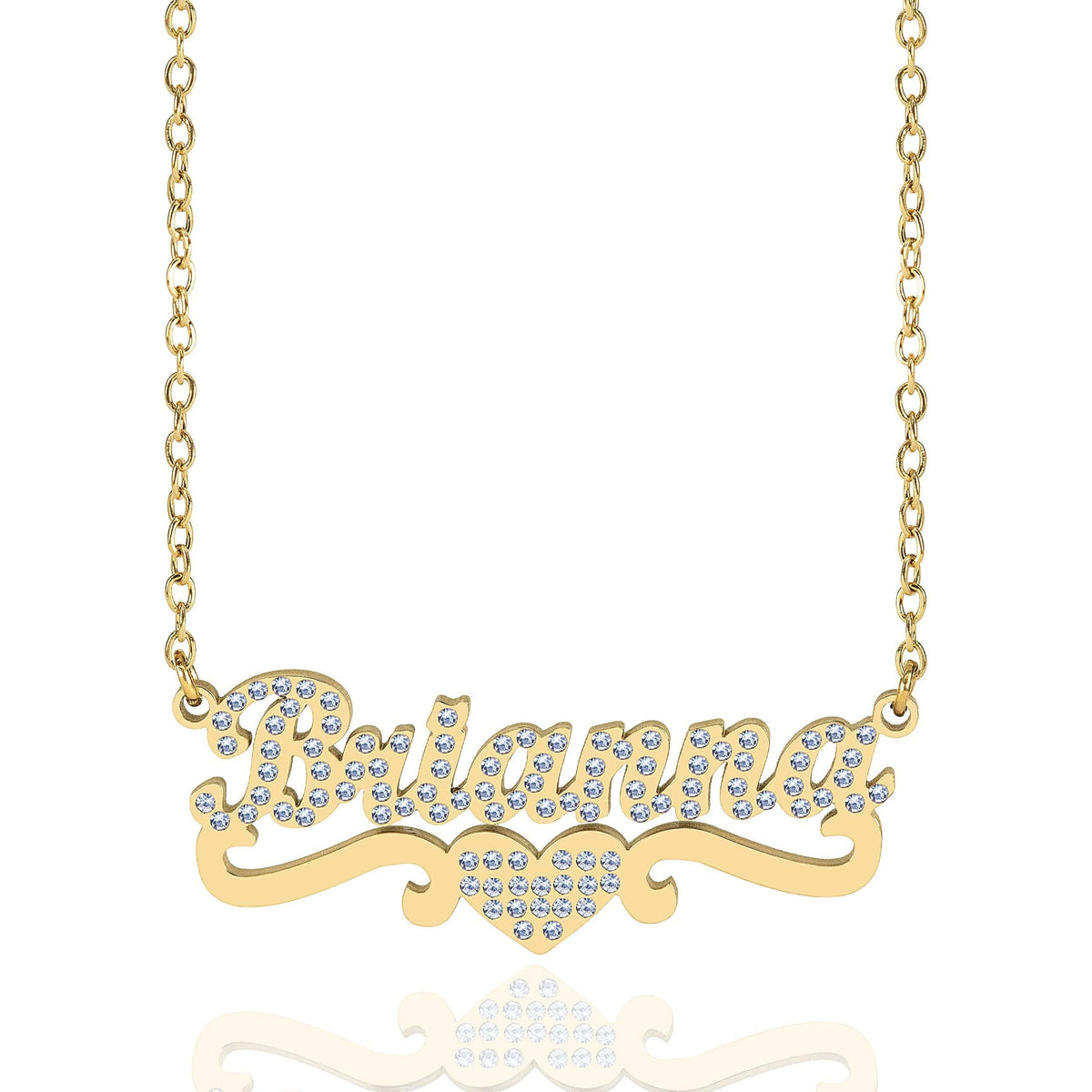 Ice out Personalized Single Name Nameplate Necklace