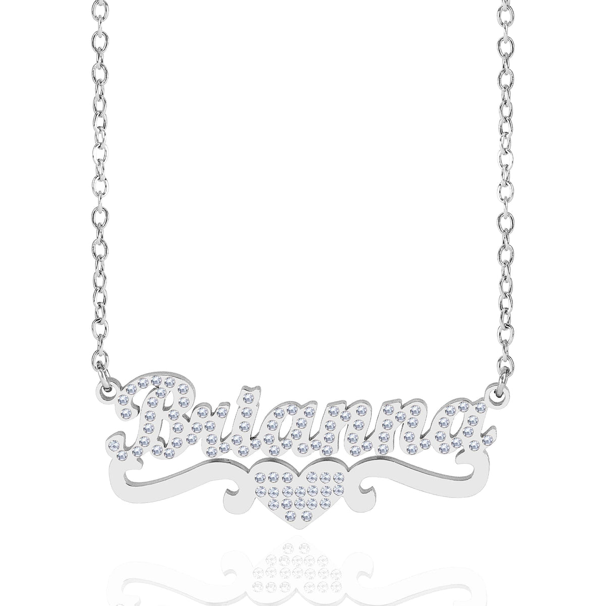 Ice out Personalized Single Name Nameplate Necklace