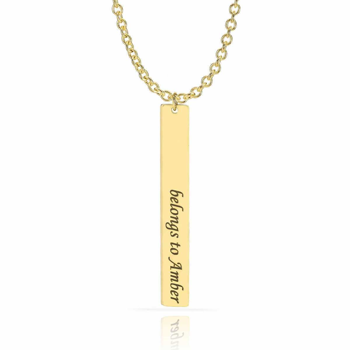 Personalized Engraved Bar Necklace