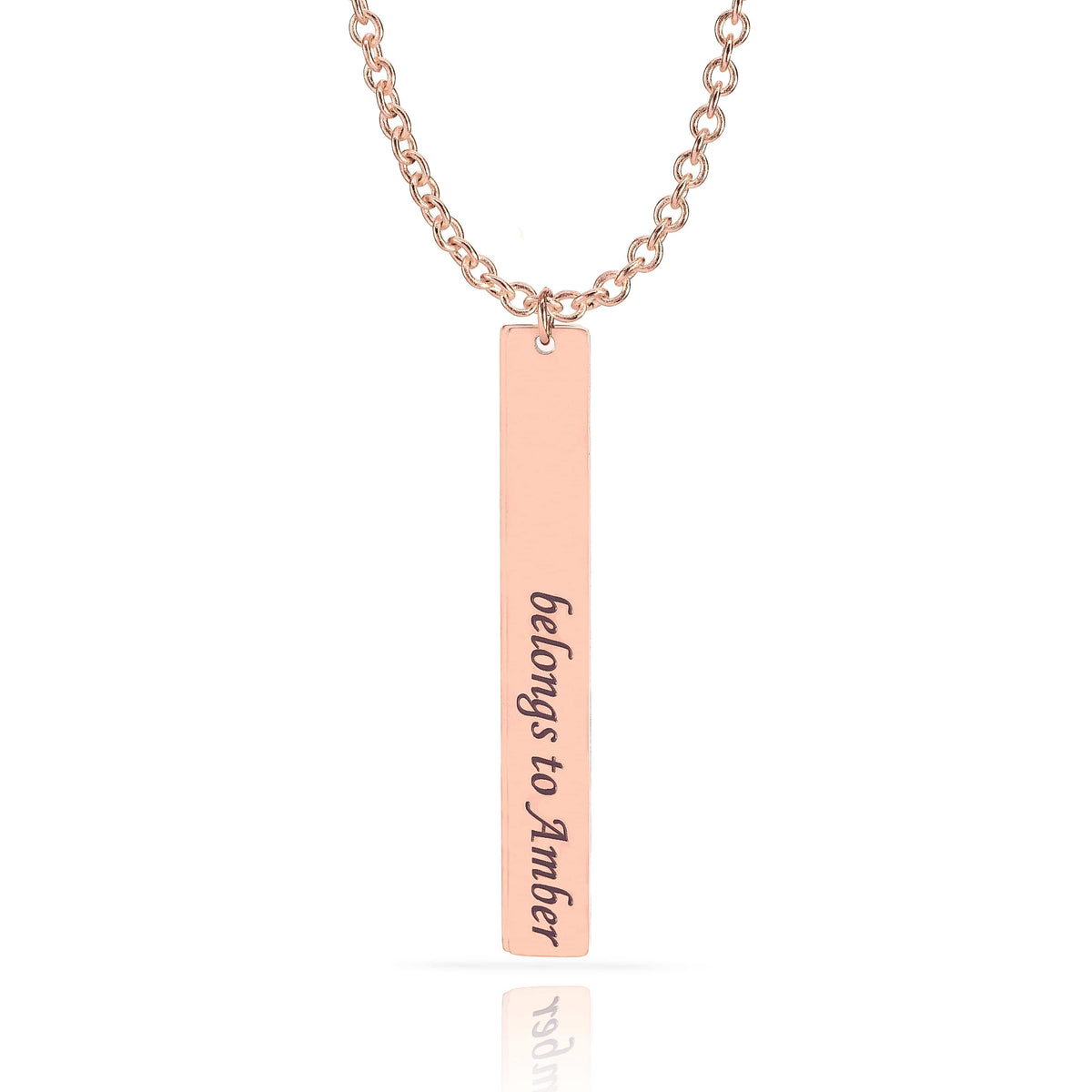 Personalized Engraved Bar Necklace