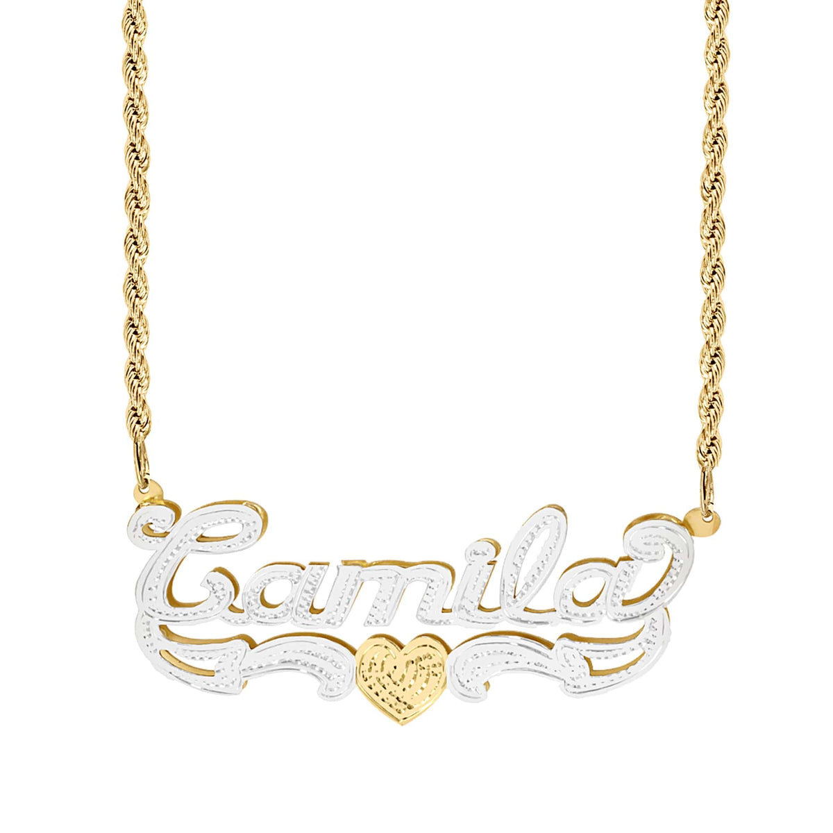 Double Plated Name Necklace &quot;Camila&quot;