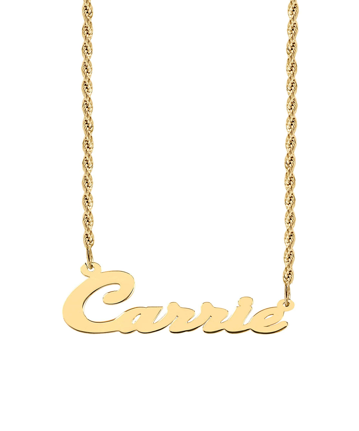 Personalized Script Nameplate Necklace &quot;Carrie&quot;