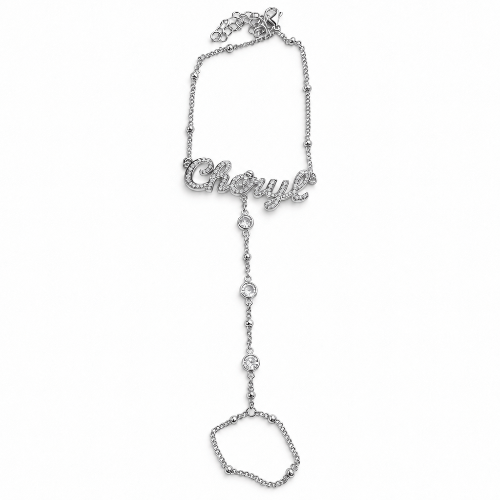 Personalized Iced out Hand Chain