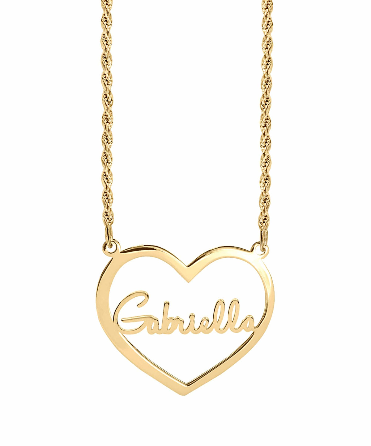 Heart Nameplate Necklace