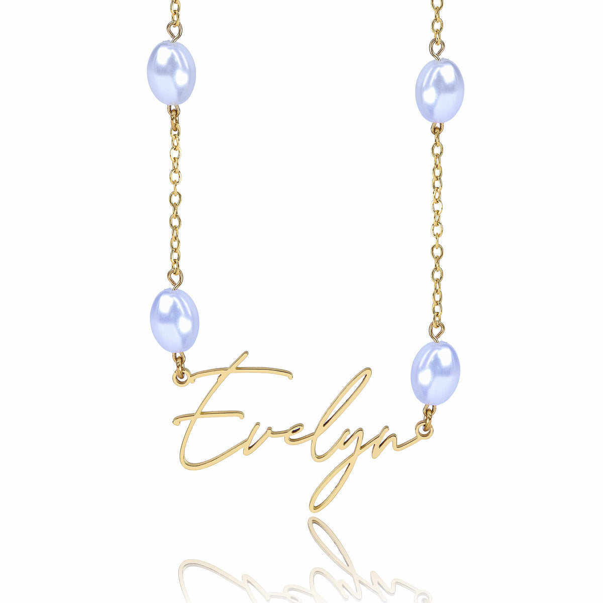 Personalized Name Necklace with Freshwater Pearls