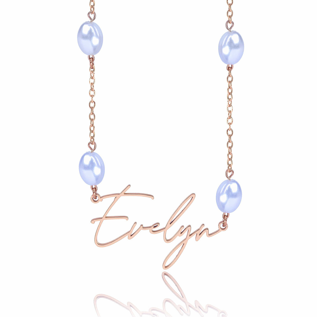 Personalized Name Necklace with Freshwater Pearls