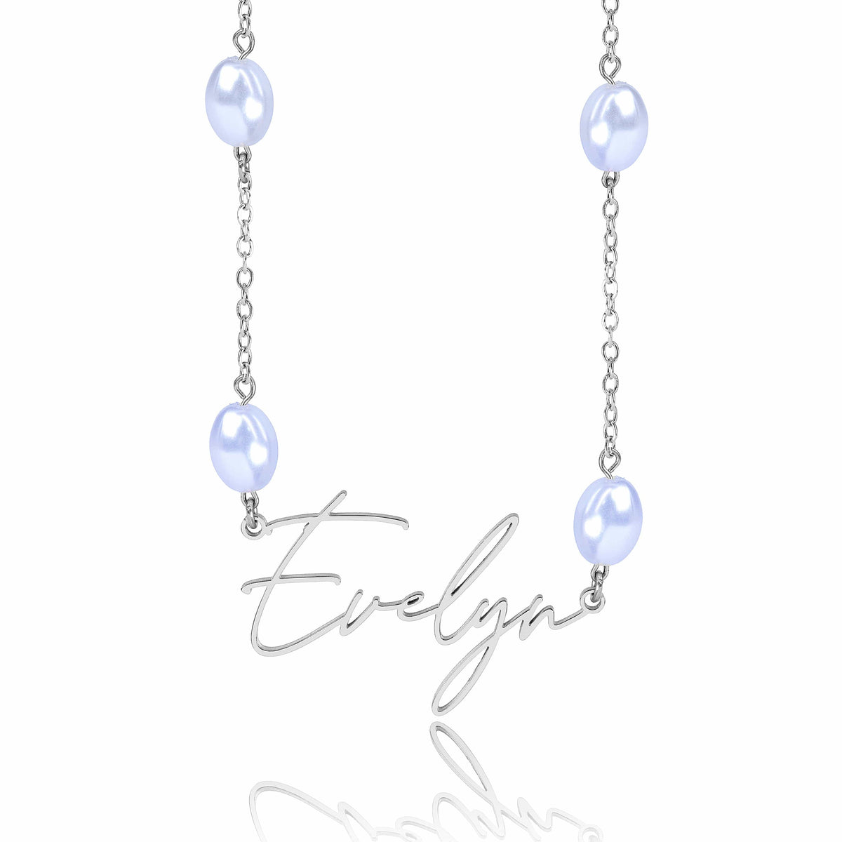 Personalized Name Necklace with Freshwater Pearls