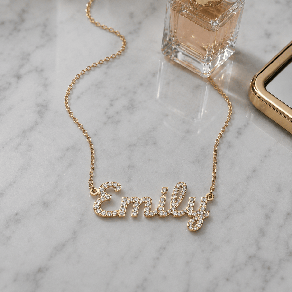 Fully iced out name necklace