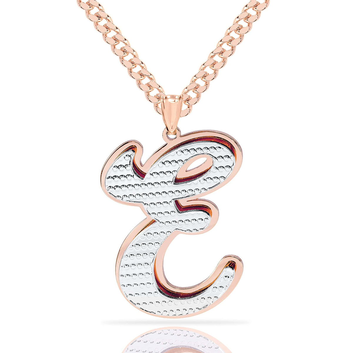 Double Initial Necklace with Beading