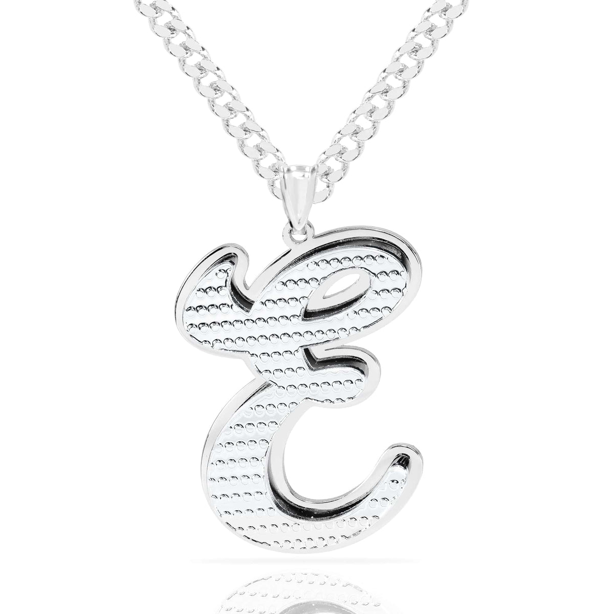 Double Initial Necklace with Beading