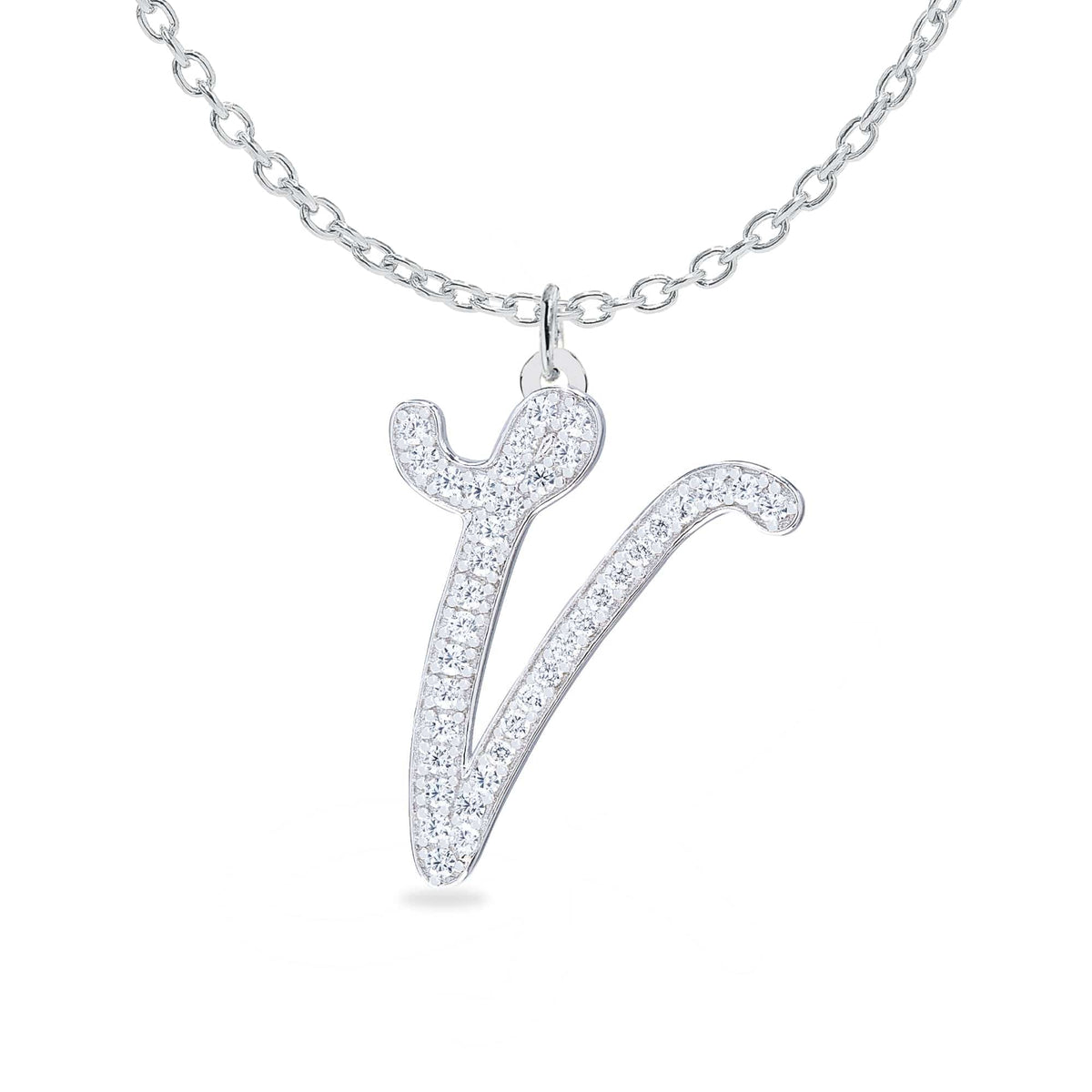 Personalized Diamond Initial Necklace