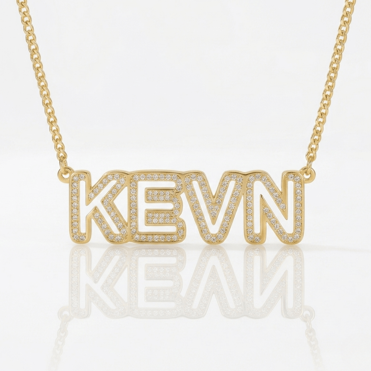 Ice out Personalized Single Name Necklace
