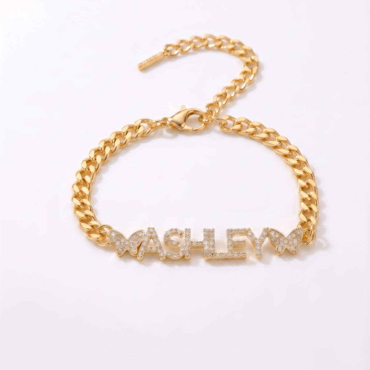 Ice out Personalized Single Name Nameplate Bracelet